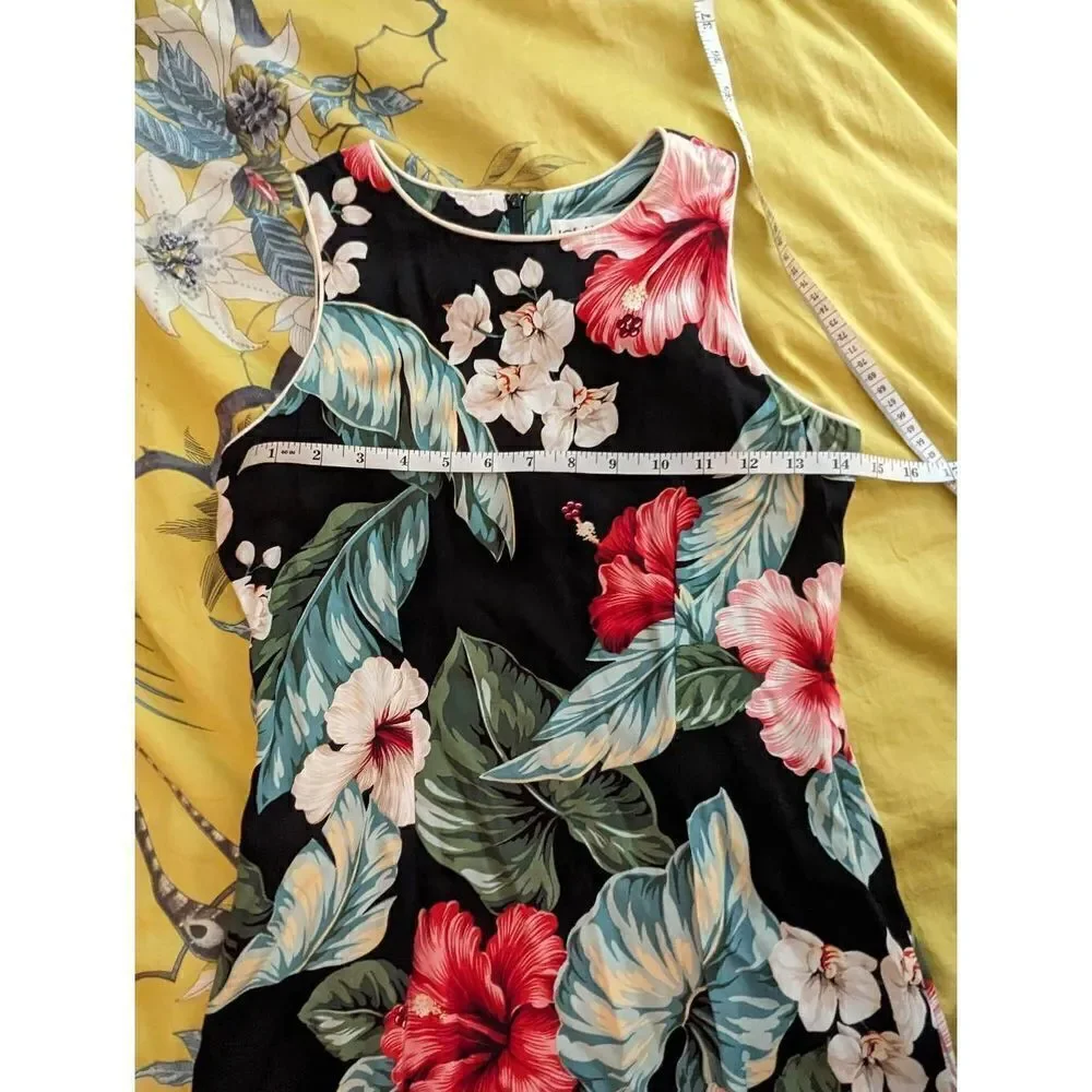 Iolani made in Hawaii vintage aloha dress sleeveless midi sz petite